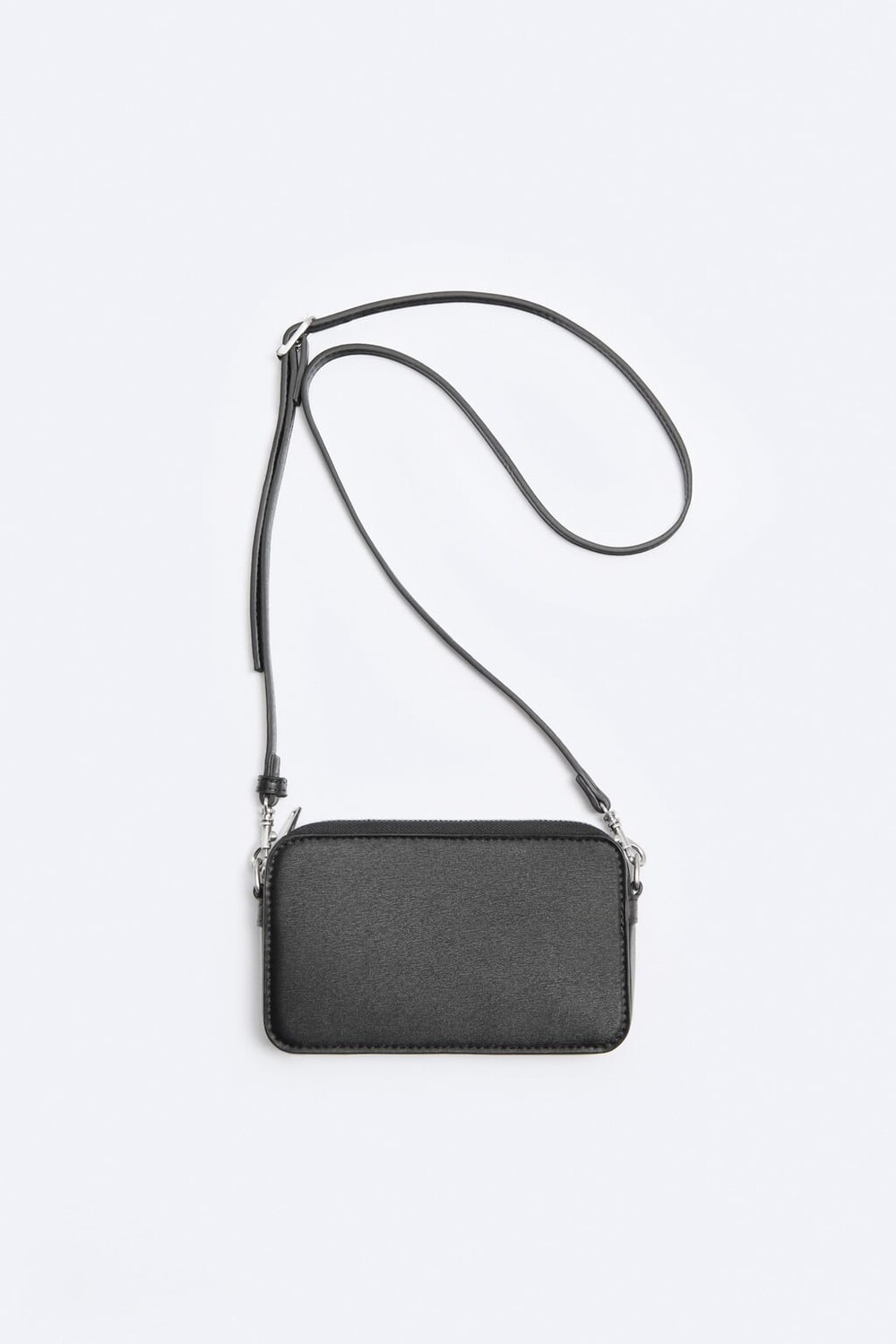 

Мини-сумка через плечо с тиснением ZARA, черный