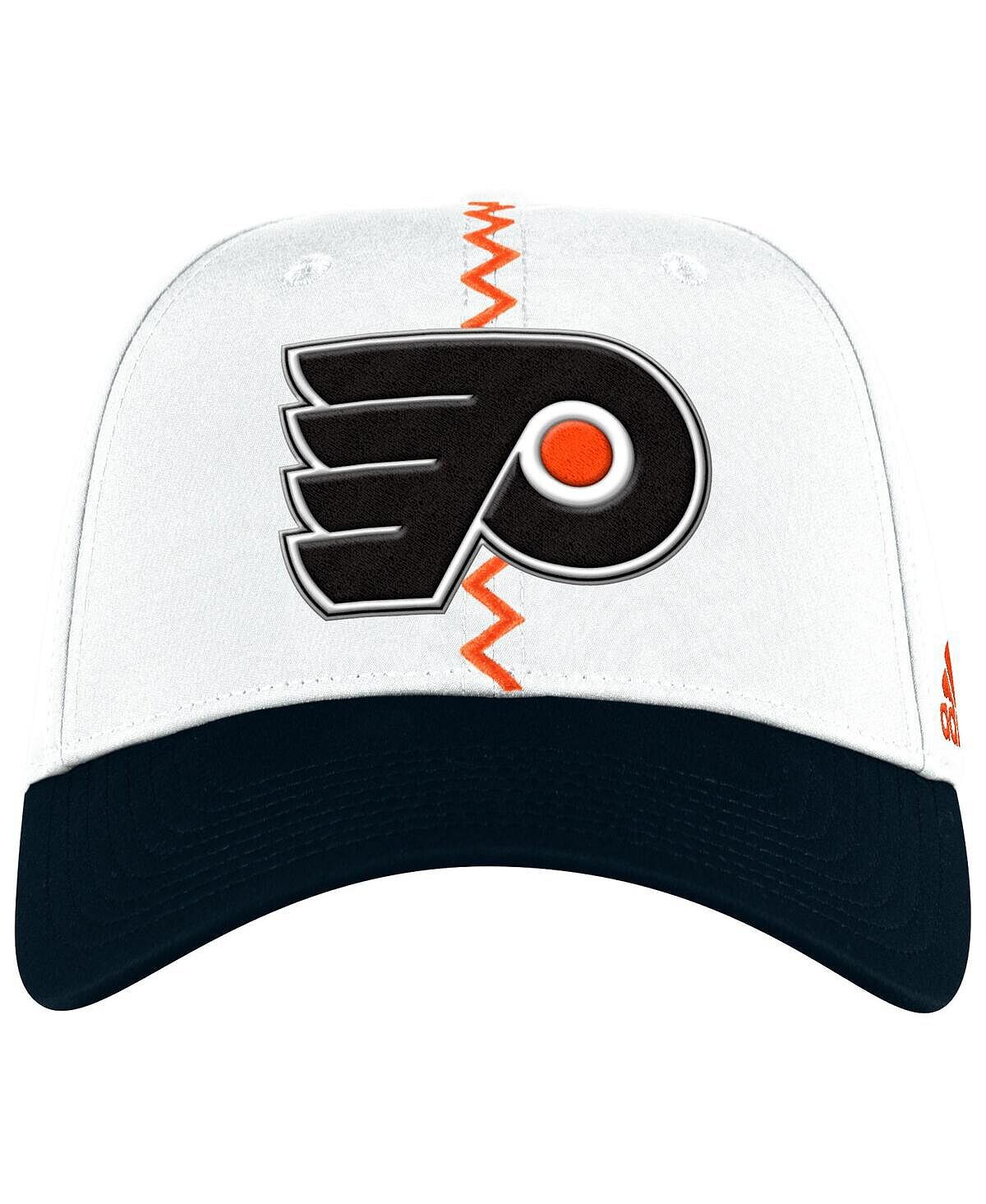 

Мужская белая, черная кепка Philadelphia Flyers Reverse Retro 2.0 с гибкой приталенной посадкой adidas