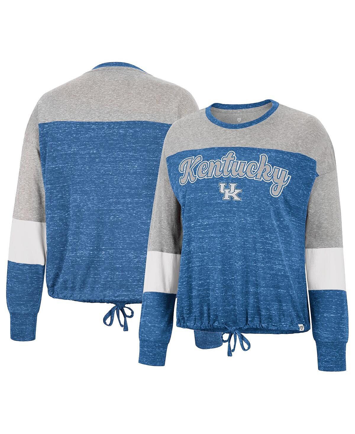 

Женская футболка Royal Kentucky Wildcats Joanna с длинными рукавами и завязкой спереди Colosseum