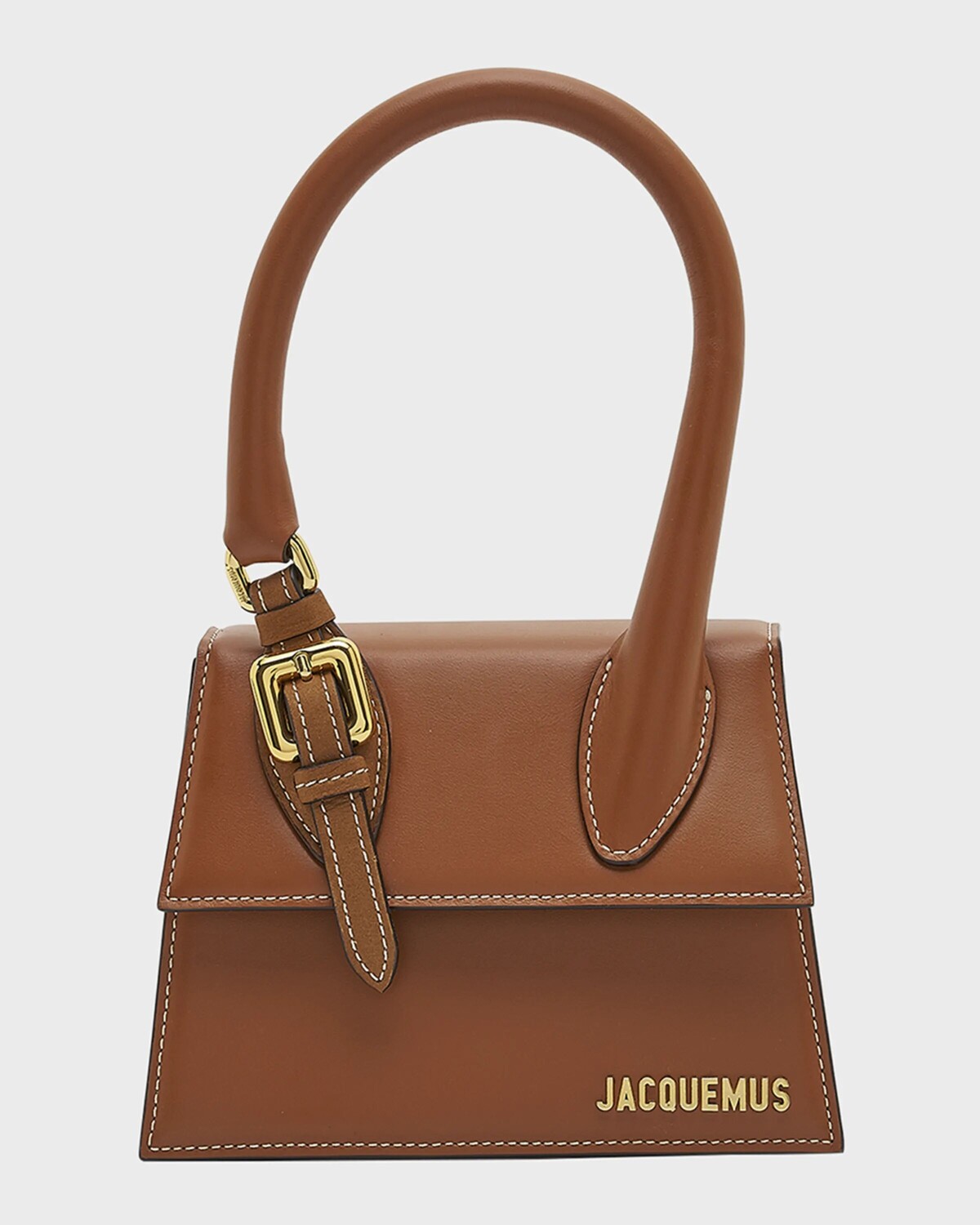 

Кожаная сумка Le Chiquito Moyen с верхней ручкой Jacquemus, цвет Light Brown