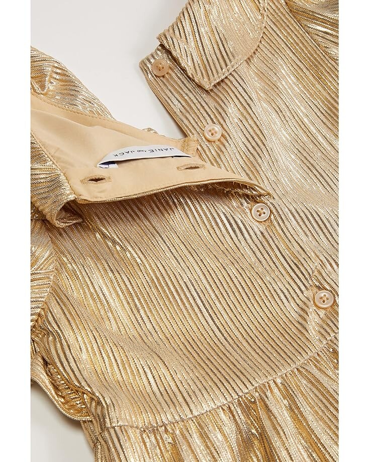 

Платье Janie and Jack Gold Plisse Dress, золотой, Желтый