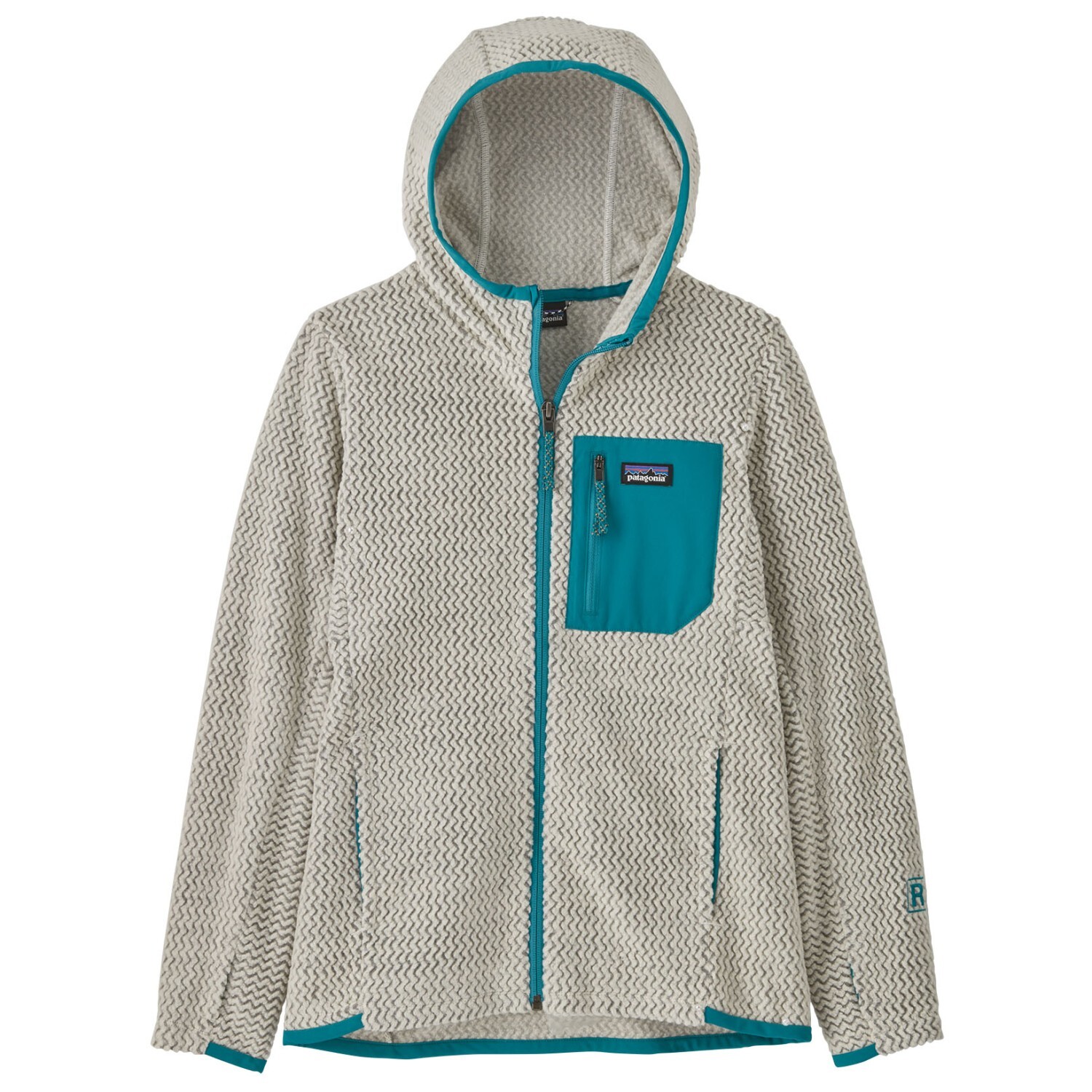

Флисовая жилетка Patagonia Kid's R1 Air Full Zip Hoody, цвет Wool White