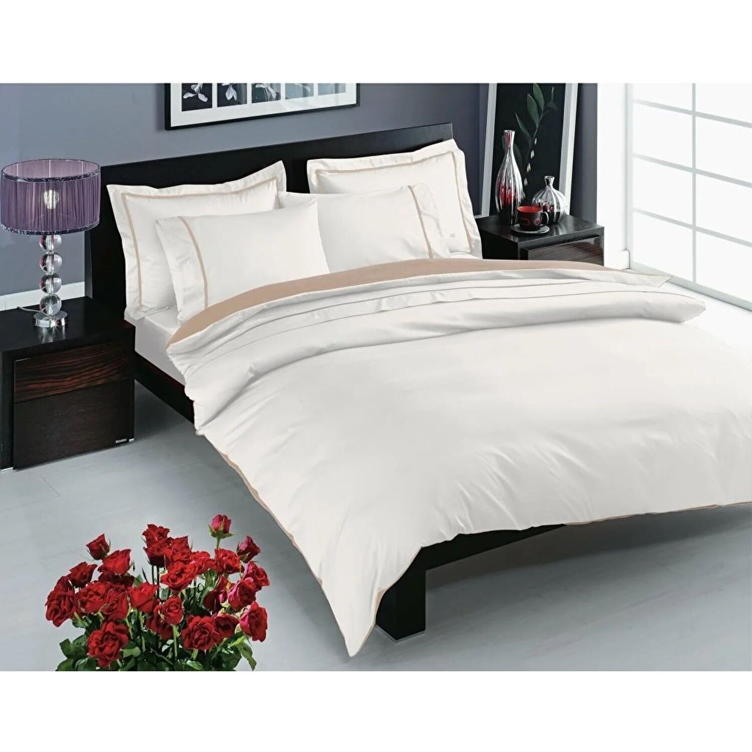 

Комплект постельного белья Tac Deluxe цвета Prestige Ecru