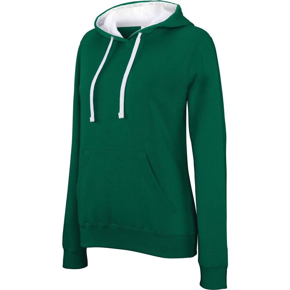 

Толстовка Kariban Hooded Contrastée, зеленый