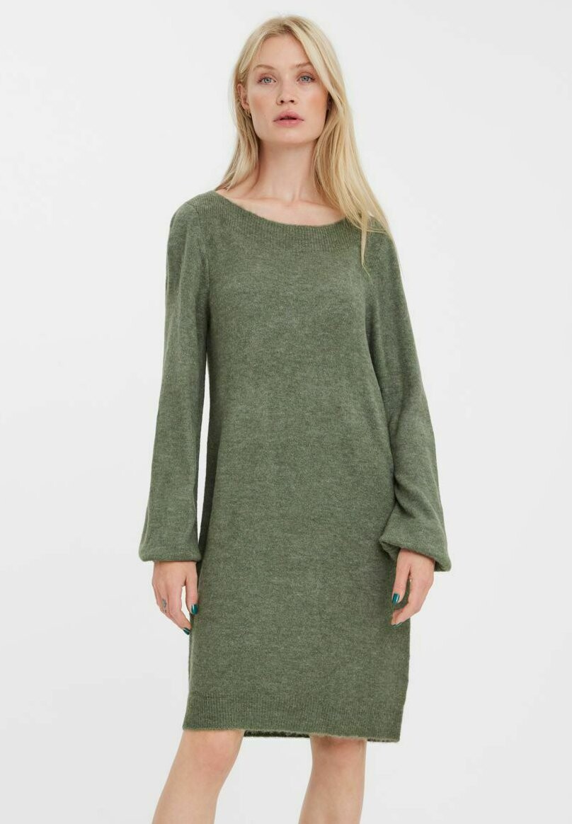 

Вязаное платье Vero Moda, зеленый меланж