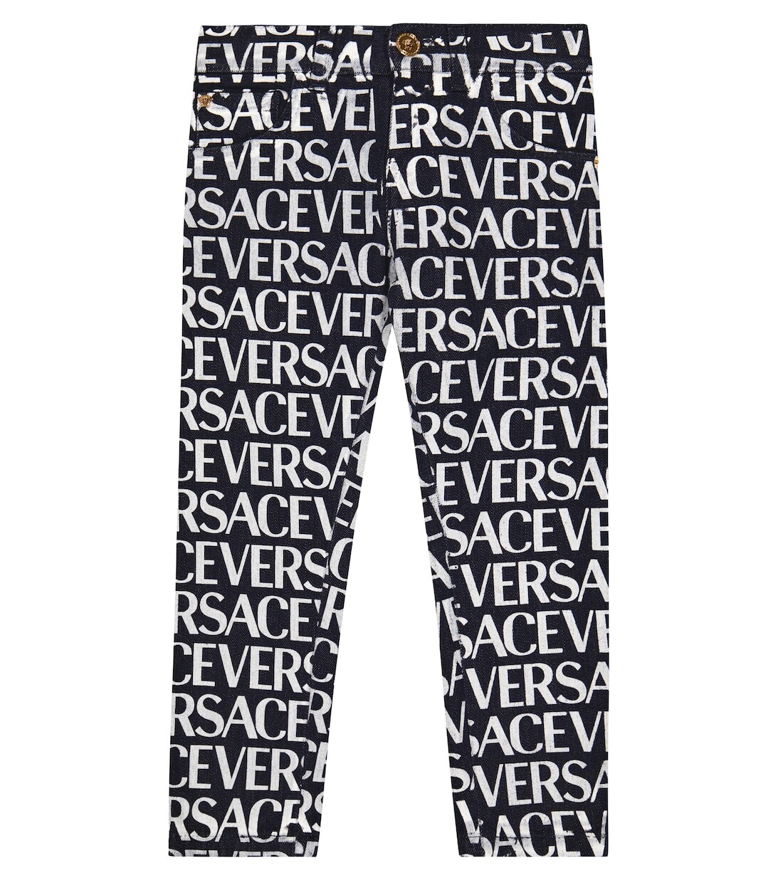 

Джинсы из хлопка с логотипом Versace, разноцветный