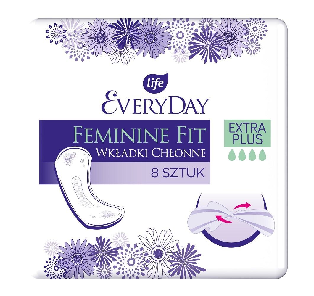 

Life Everyday Femine Fit Extra Plus гигиенические салфетки, 8 шт.