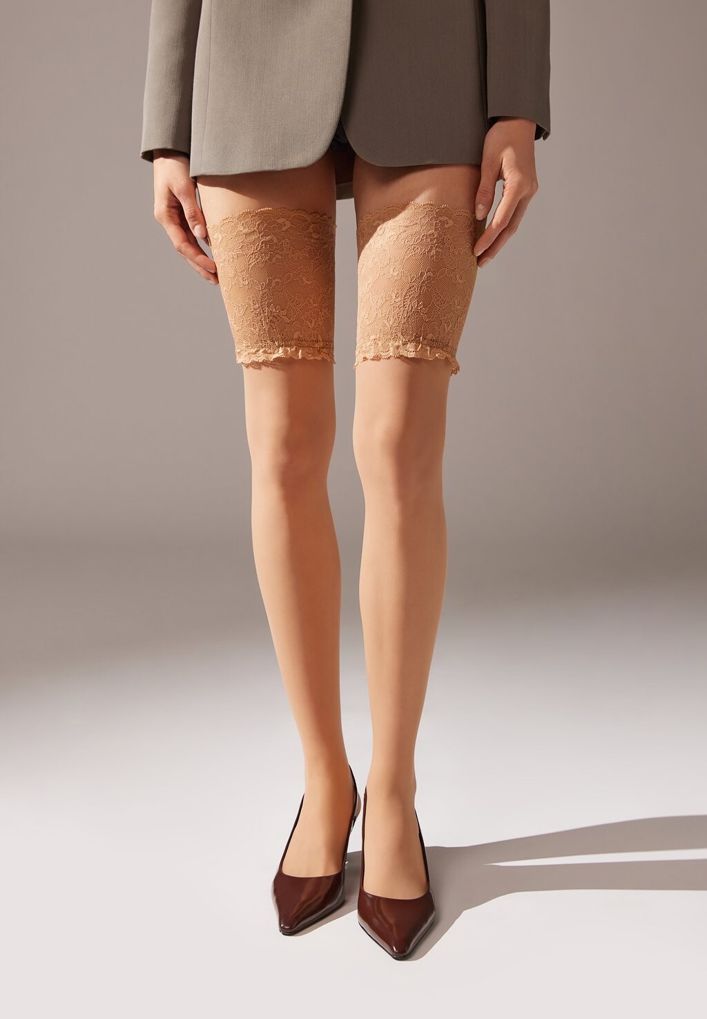 

Носки выше колена 20 DEN Matt Calzedonia, коричневый