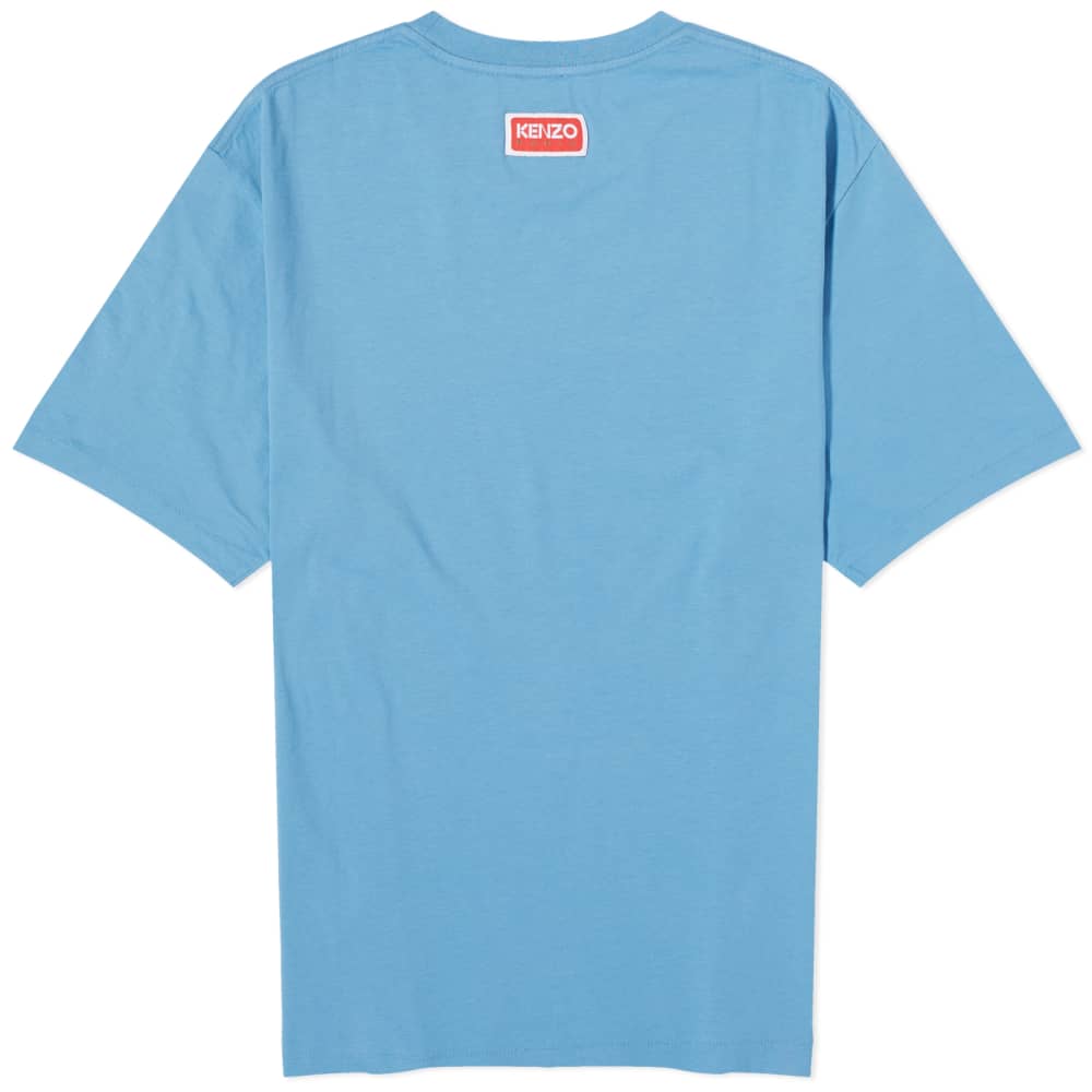 Классическая футболка Kenzo со слоном, голубой классическая футболка kenzo со слоном голубой
