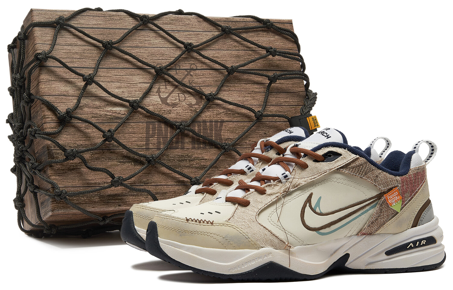 

Кроссовки Nike Air Monarch 4 Chunky Sneakers Unisex Low-top White/Brown, хаки