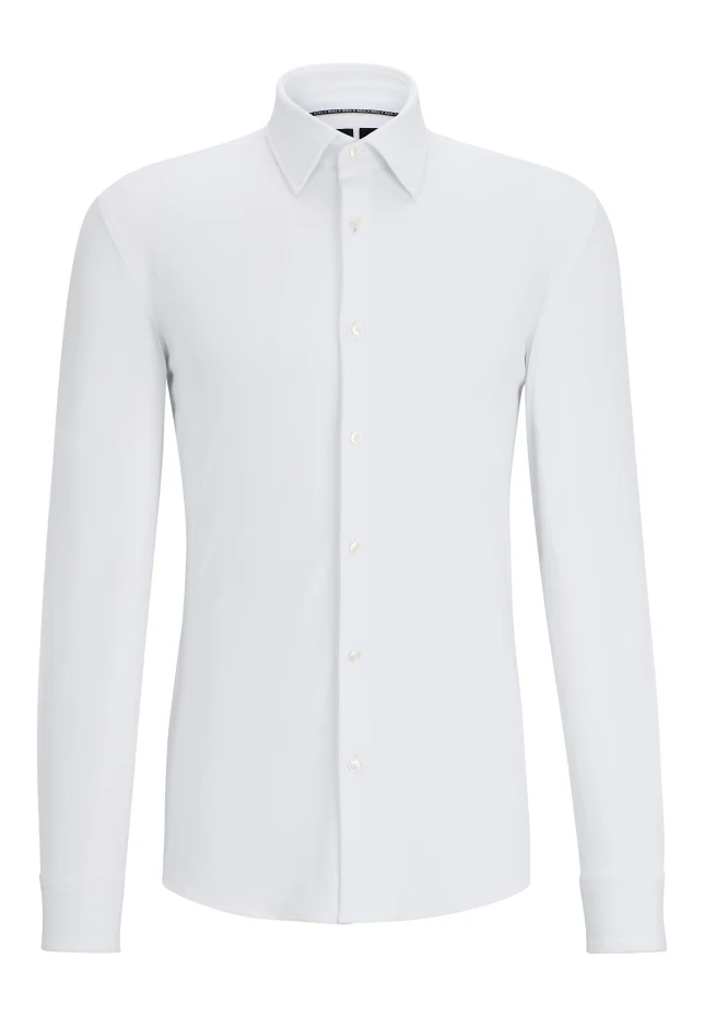 

Деловая рубашка p-hank-kent-c1-222 slim fit Boss, белый