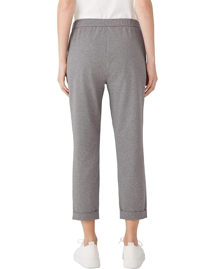 

Брюки Eileen Fisher Slim Cropped Pants in Heathered Organic Cotton Stretch Jersey, цвет Moon