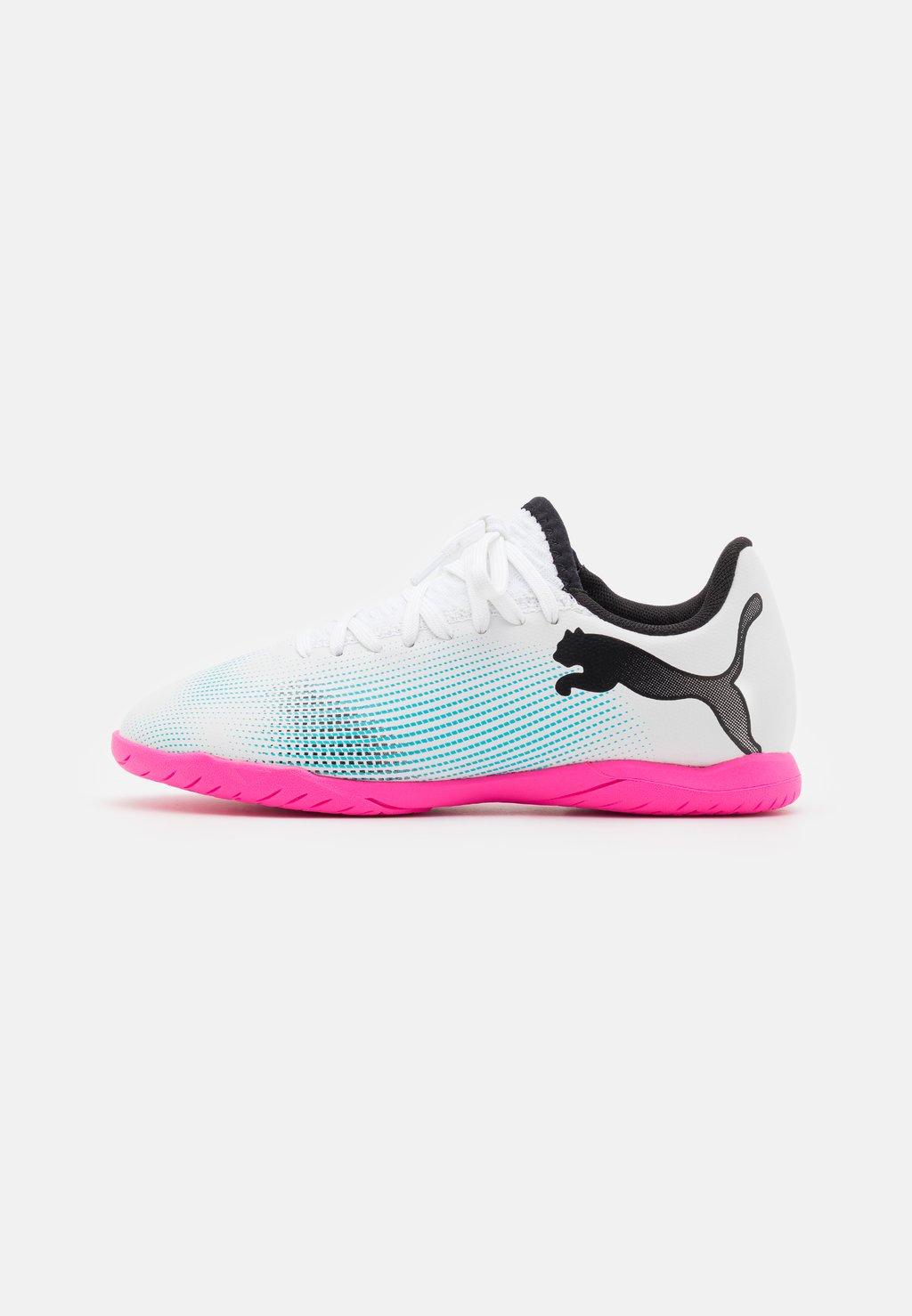 

Бутсы для мини-футбола FUTURE 7 PLAY IT JR UNISEX Puma, цвет white/black/poison pink