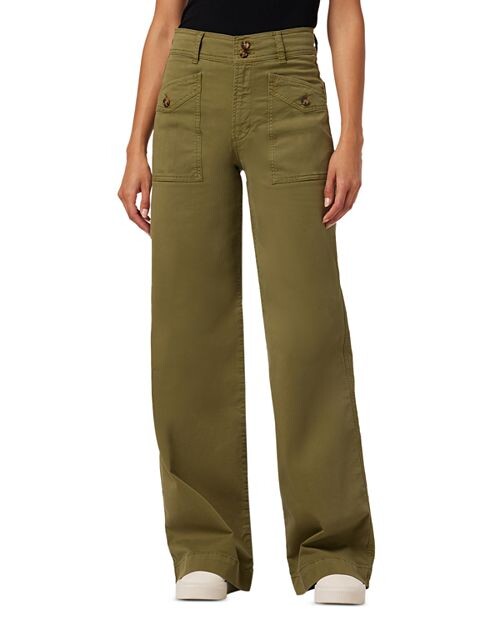 

Широкие джинсы премиум-класса Cargo с высокой посадкой Joe's Jeans, цвет Green