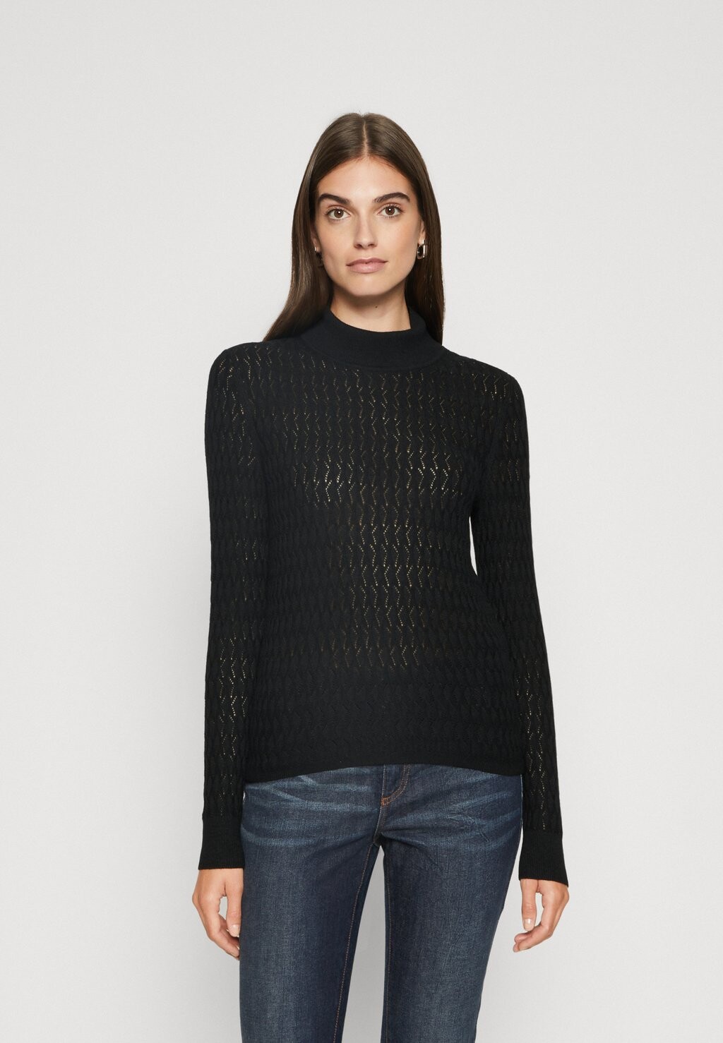 

Джемпер POINTELLE T NECK GAP, черный