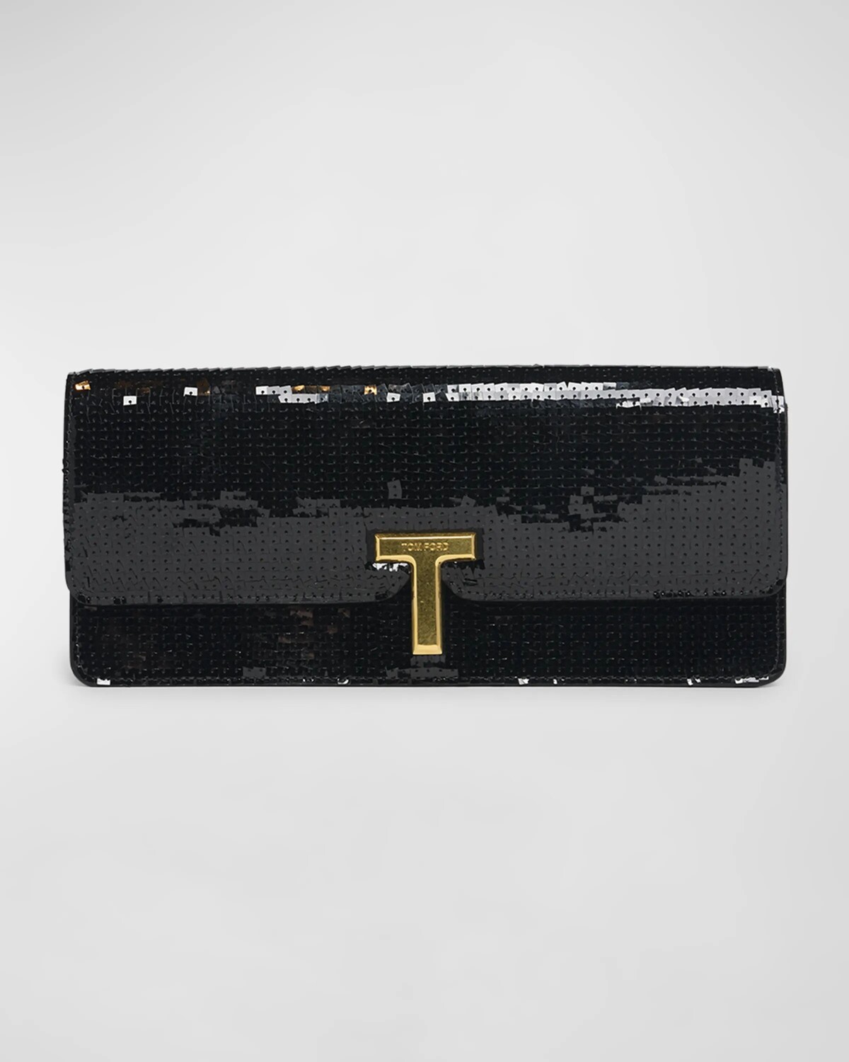 

Квадратный клатч Wallis с пайетками Tom Ford, черный