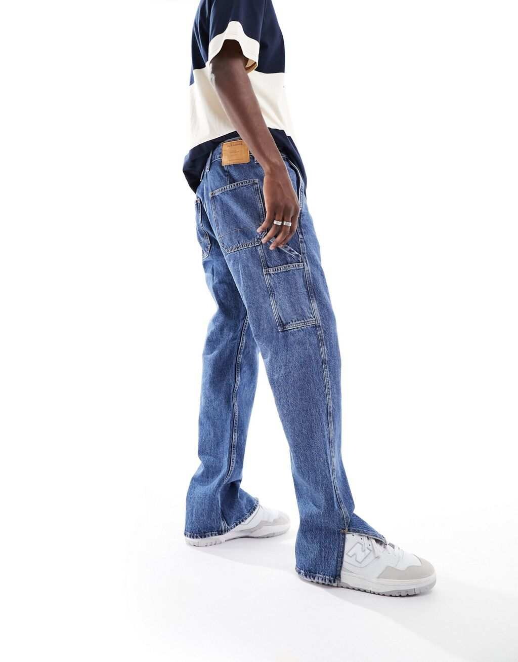 

Синие джинсы с разрезом по низу Jack & Jones Chris