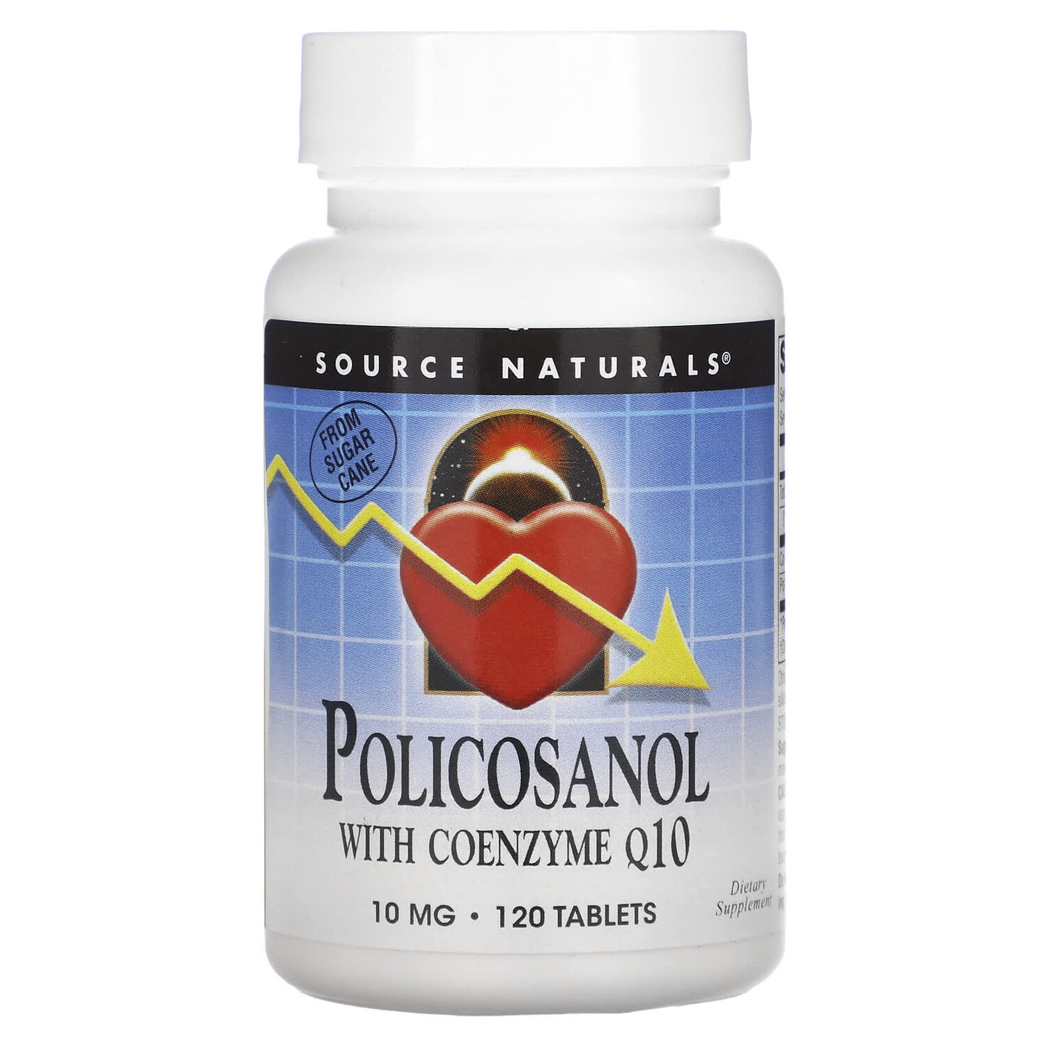 

Поликосанол, с коферментом Q10, 10 мг, 120 таблеток, Source Naturals