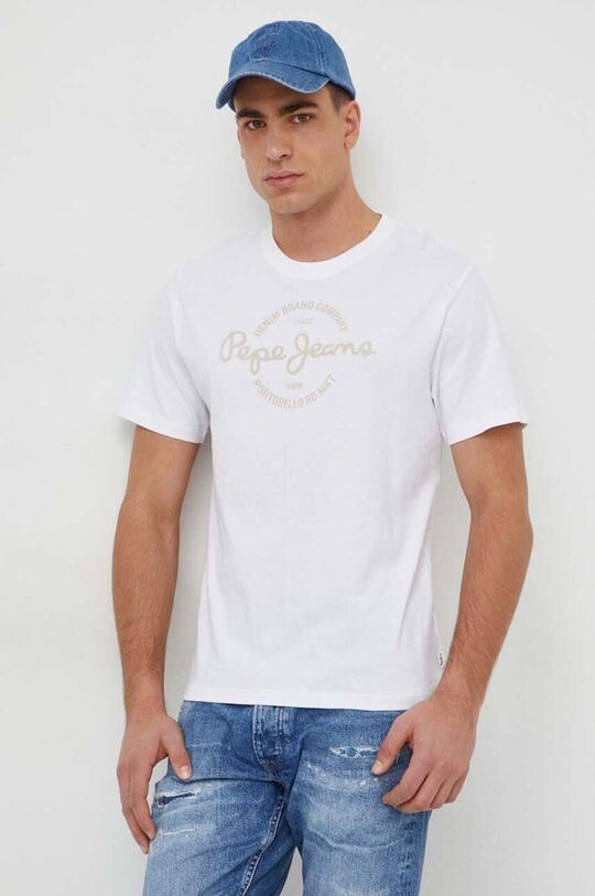 

Футболка Craigton из хлопка Pepe Jeans, белый