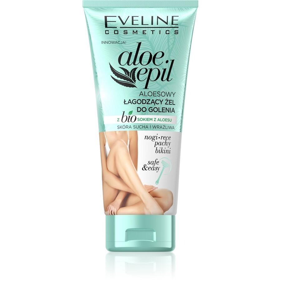 

Eveline Cosmetics, Aloe Epil, успокаивающий гель для бритья с алоэ - ноги, руки, бикини, подмышки, 175 мл