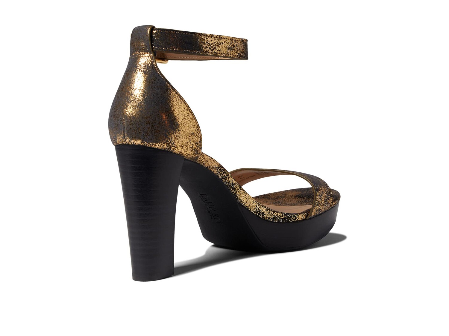 

Туфли на каблуке LAUREN Ralph Lauren Sylvia Sandal, черный/бронзовый
