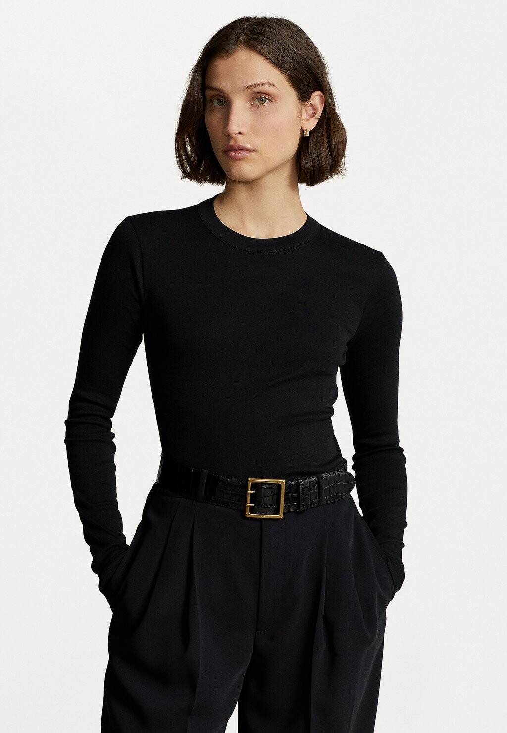 

Топ с длинными рукавами Polo Ralph Lauren, черный
