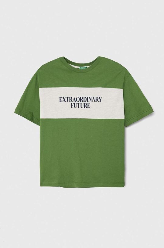 

United Colors of Benetton Детская хлопковая футболка, зеленый