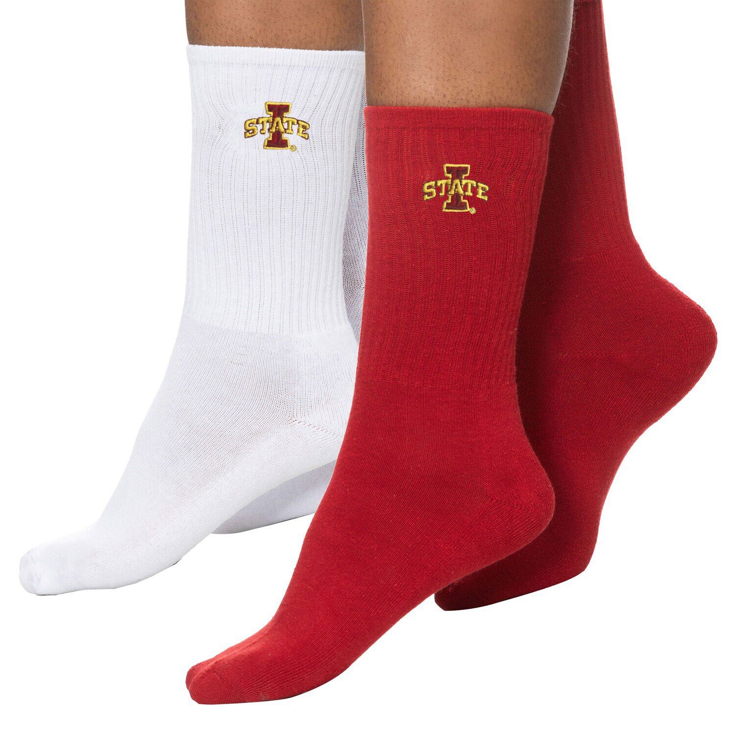 

Женские носки ZooZatz Cardinal/White Iowa State Cyclones, 2 пары четвертьдлинных носков