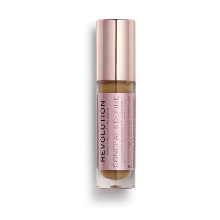 

Conceal & Define Concealer Полное покрытие макияжа Матовый финиш Стойкий веганский C14.5 4 мл, Makeup Revolution