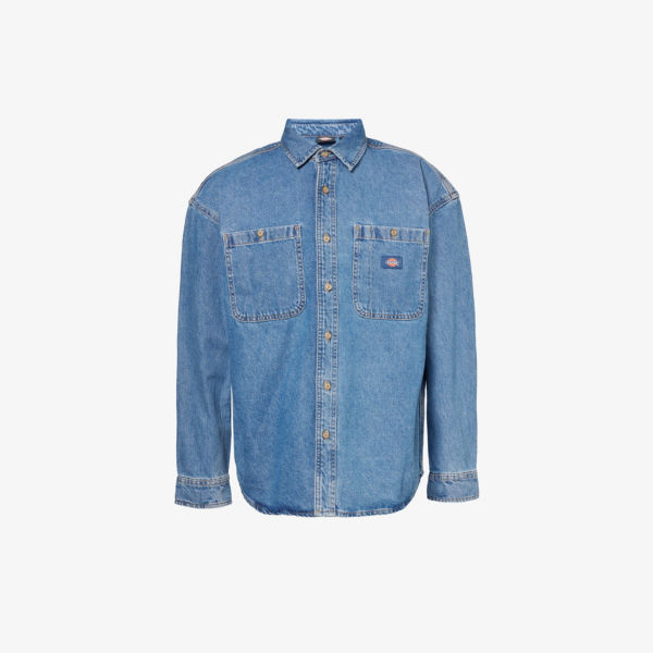 Джинсовая рубашка houston с нагрудным карманом Dickies, синий