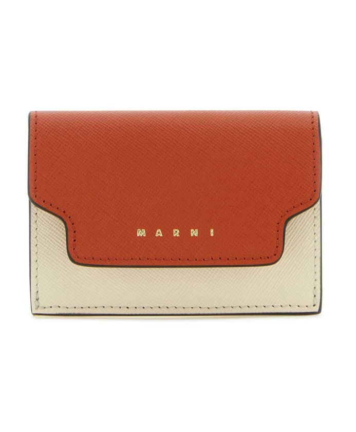

Кожаный кошелек для карточек Marni, мультиколор