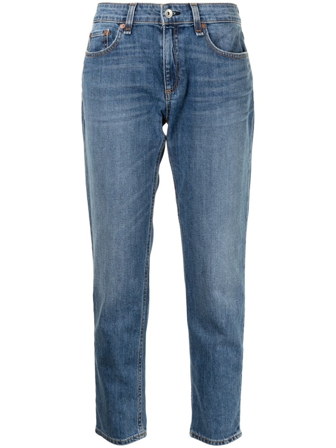

rag & bone укороченные джинсы Julienne, синий