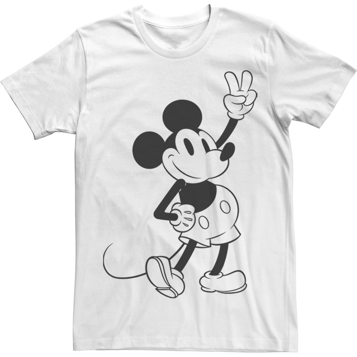 Мужская футболка Disney Mickey And Friends Mickey Peace Outline Licensed Character мужская футболка disney epic mickey and oswald со вставками licensed character