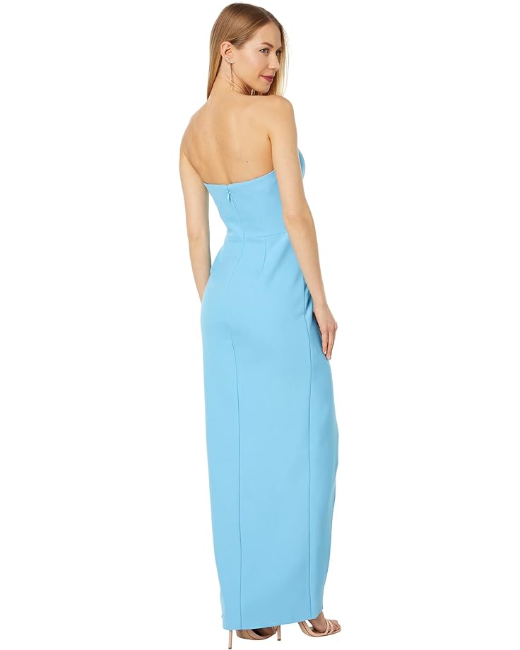 Платье BCBGMAXAZRIA Strapless Notched Gown, цвет Ethereal Blue