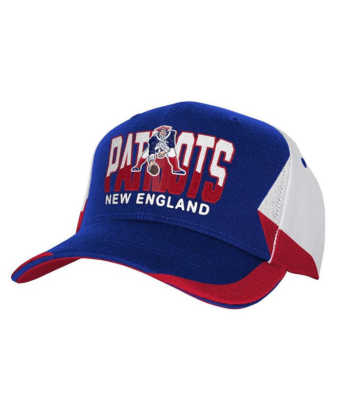 Изогнутая регулируемая шляпа Royal New England Patriots для больших мальчиков и девочек в стиле ретро с куполом Mitchell & Ness, синий