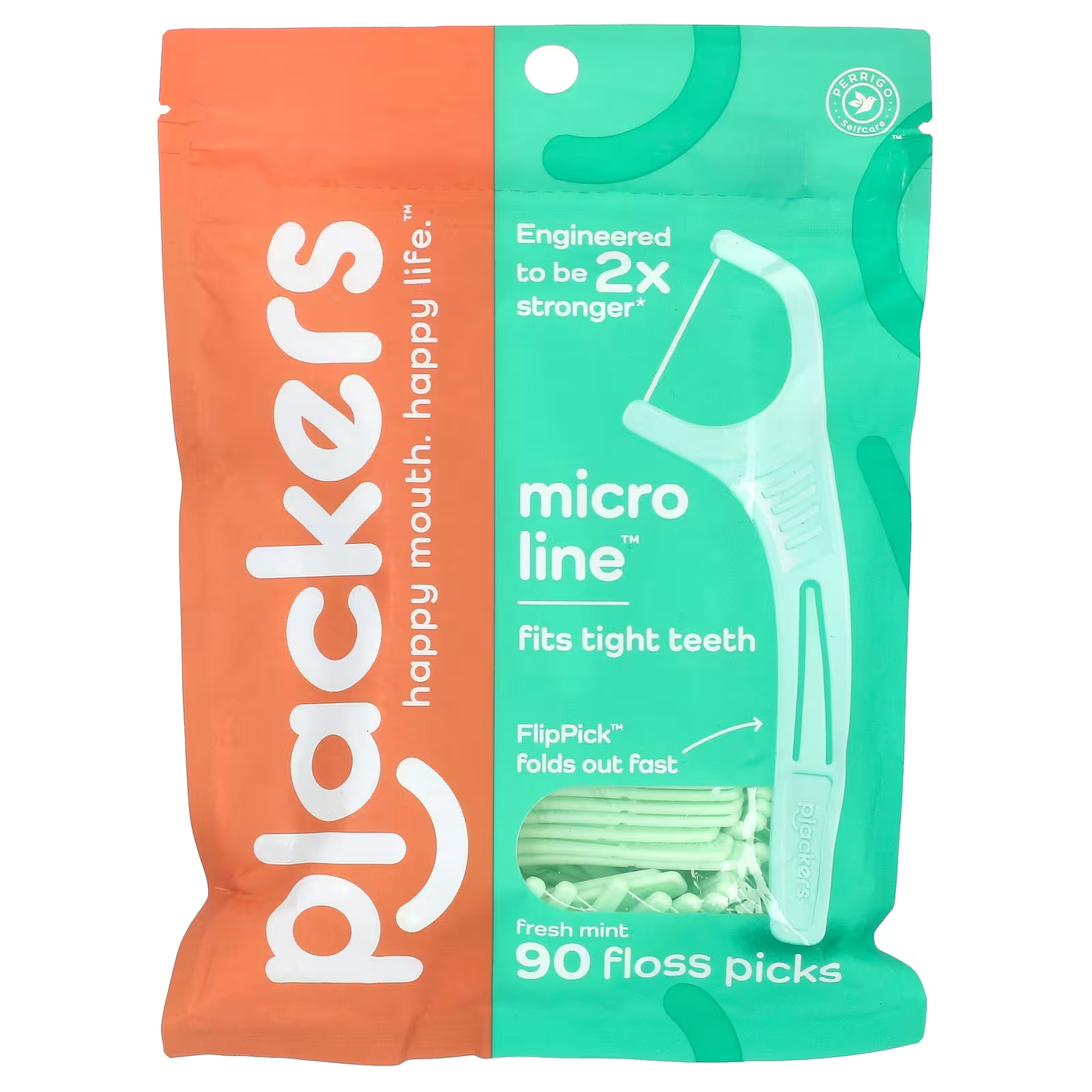 Нить Micro Line Picks Fresh Mint, 90 шт. Plackers plackers micro mint forked teeth rope mint flavored quality