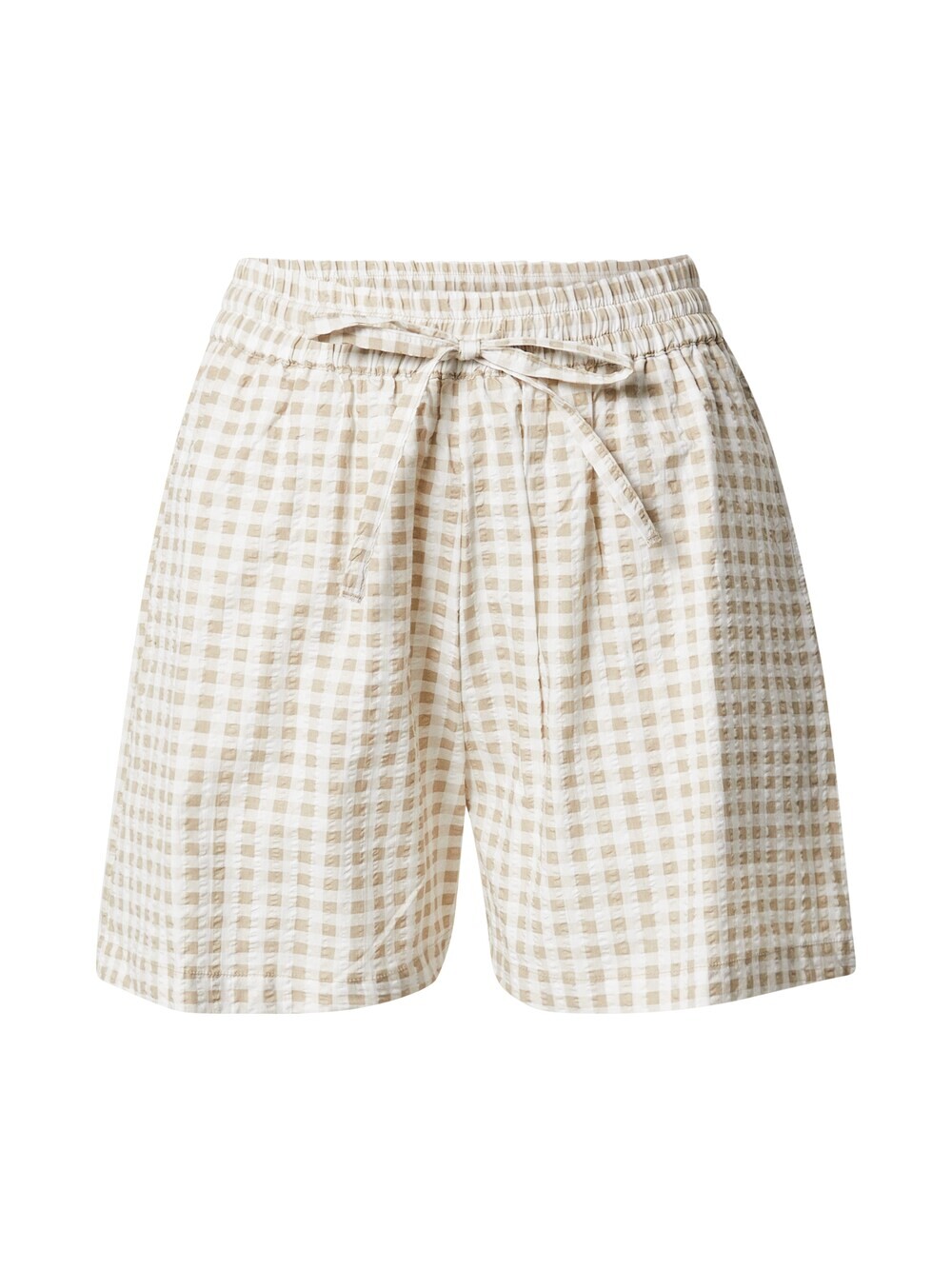 

Обычные брюки Gina Tricot, бежевый/белый
