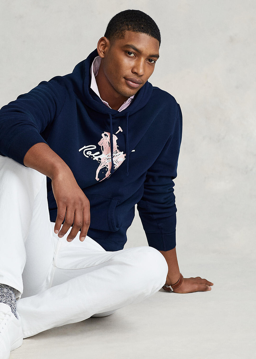 

Худи из флиса с пони розового цвета Ralph Lauren