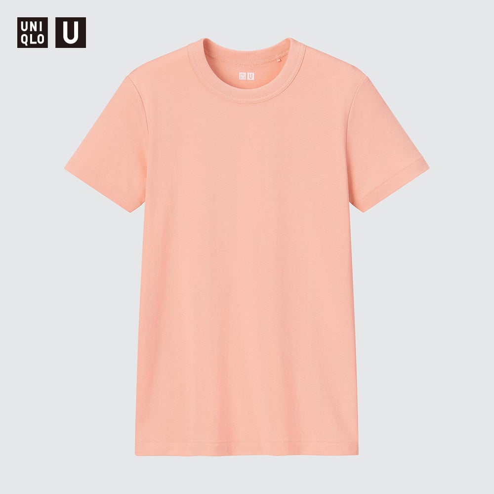 

Женская футболка Uniqlo с круглым вырезом, розовый