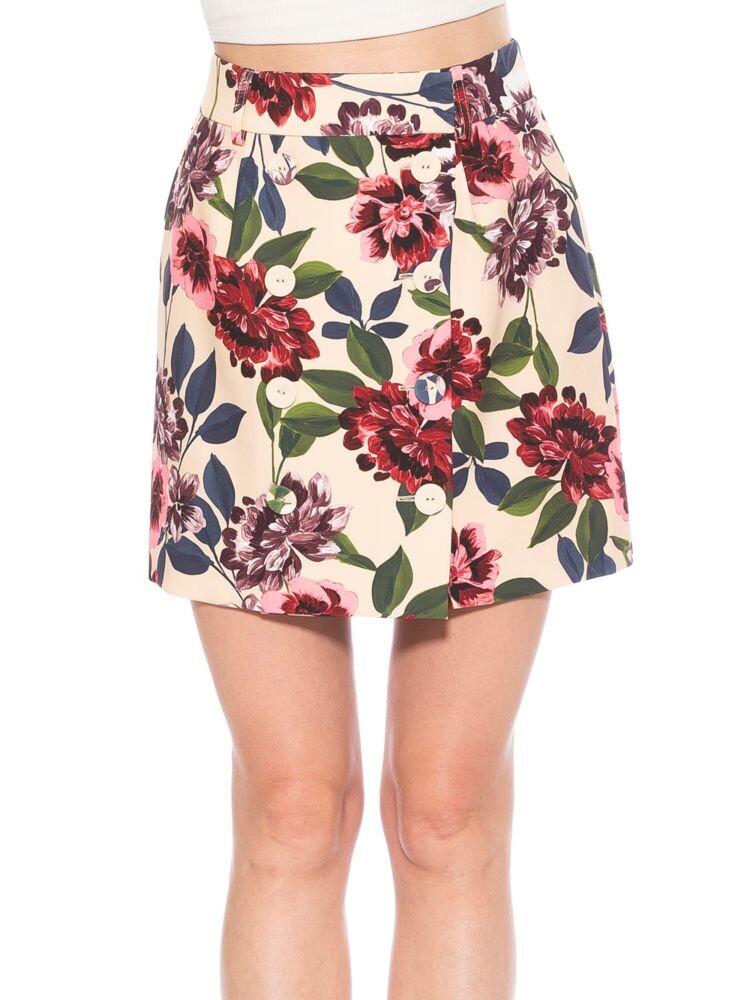 

Двубортная мини-юбка Cyrus Alexia Admor, цвет Beige Floral