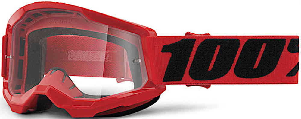 100% молодежные очки для мотокросса Strata 2 Essential 1, красный