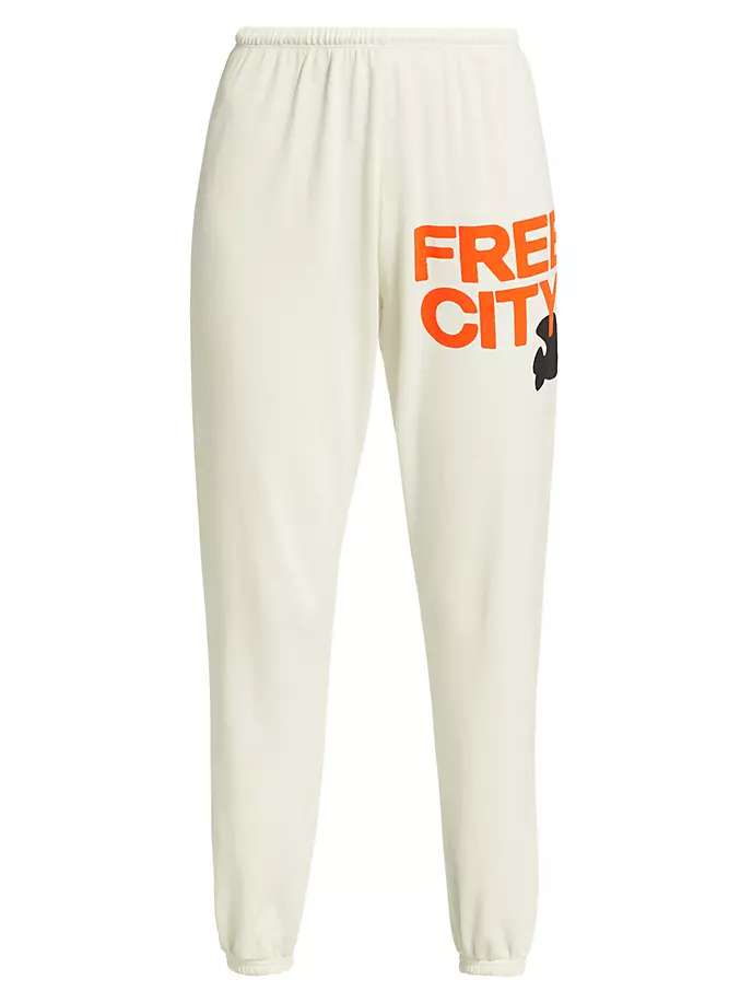 цена Спортивные брюки свободного кроя с логотипом Freecity, цвет creamy yum