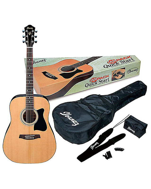 

Акустическая гитара Ibanez JamPack IJV50 Quickstart Dreadnought Acoustic Guitar Pack Natural