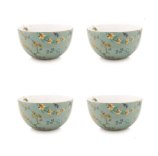 

Миски jolie flowers ii (набор из 4 шт.) Pip Studio, синий