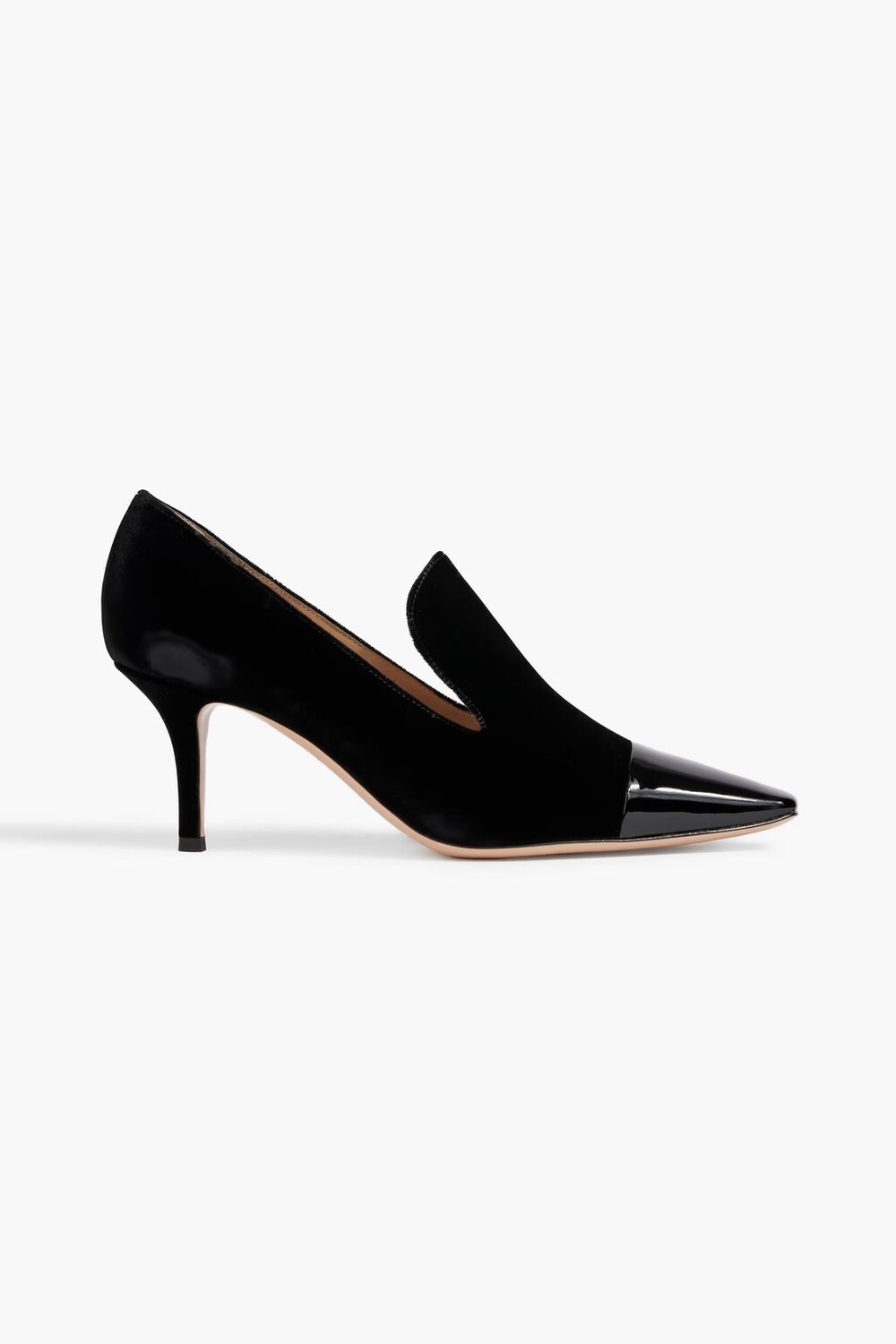 

Бархатные туфли Noemi с лакированной кожаной отделкой Gianvito Rossi, черный
