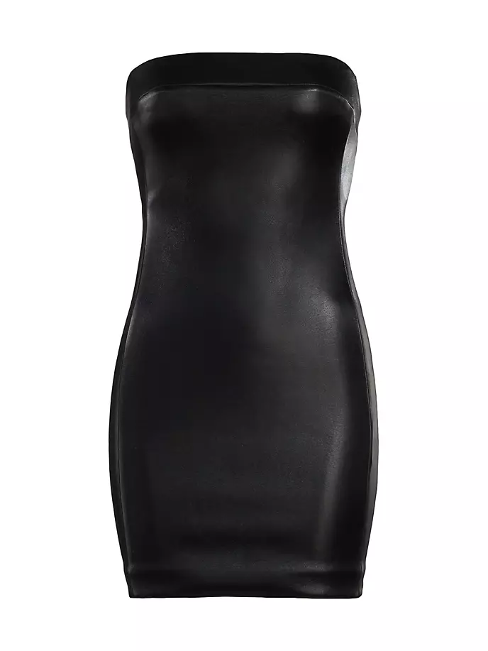 

Мини-платье Kelly из искусственной кожи Alice + Olivia, черный