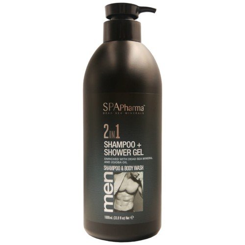 натуральный шампунь гель для душа fitness 2in1 shampoo shower gel гель 1000мл Шампунь и гель для душа, 1000мл Spa Pharma, Men 2in1 Shampoo + Shower Gel