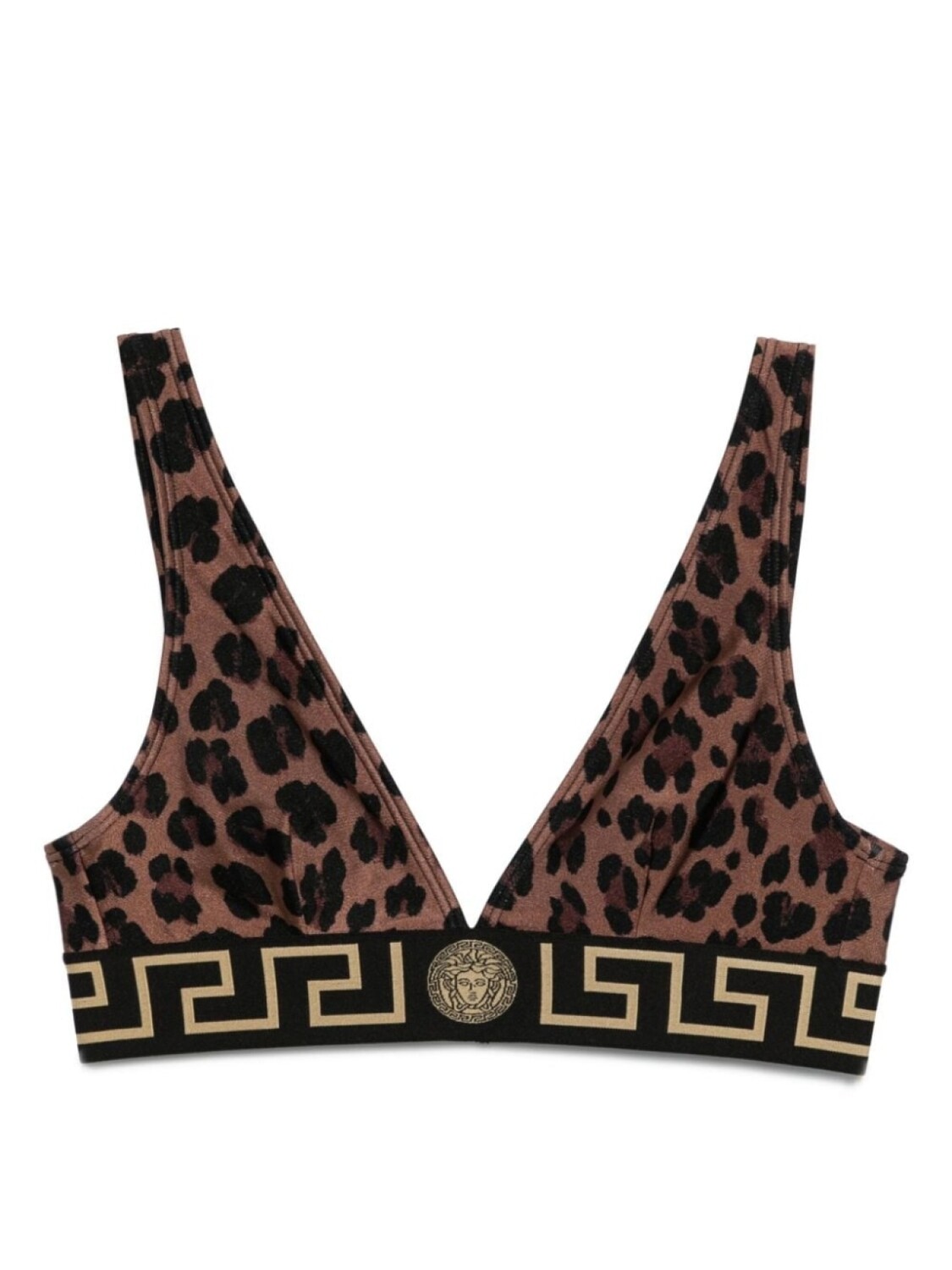 

Versace топ бикини с леопардовым принтом, коричневый
