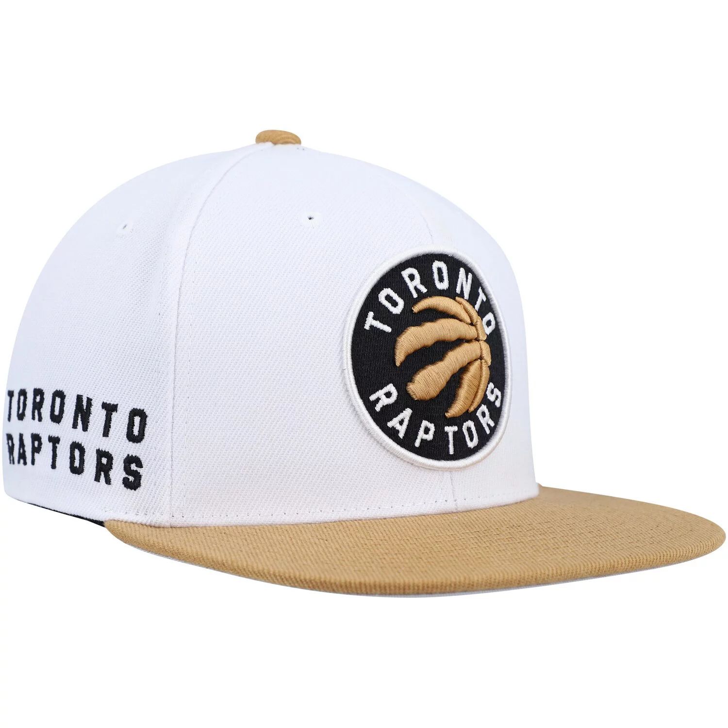 

Мужская кепка Mitchell & Ness белого/золотого цвета Toronto Raptors Side Core 2.0 Snapback