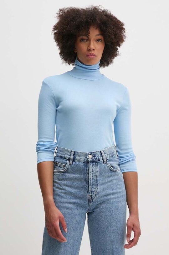

Хлопковая рубашка с длинным рукавом United Colors of Benetton, синий